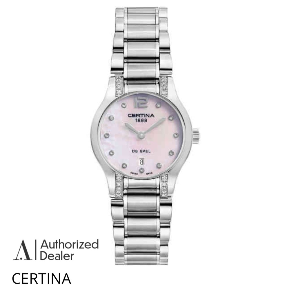 NEW IN BOX! Certina Watch with Mother of Pearl face and Diamond accents